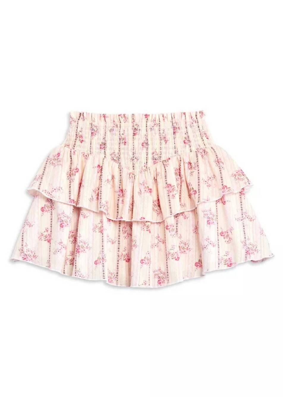 NEW KATIE J NYC junior's brooke skirt in floral stripe cream
